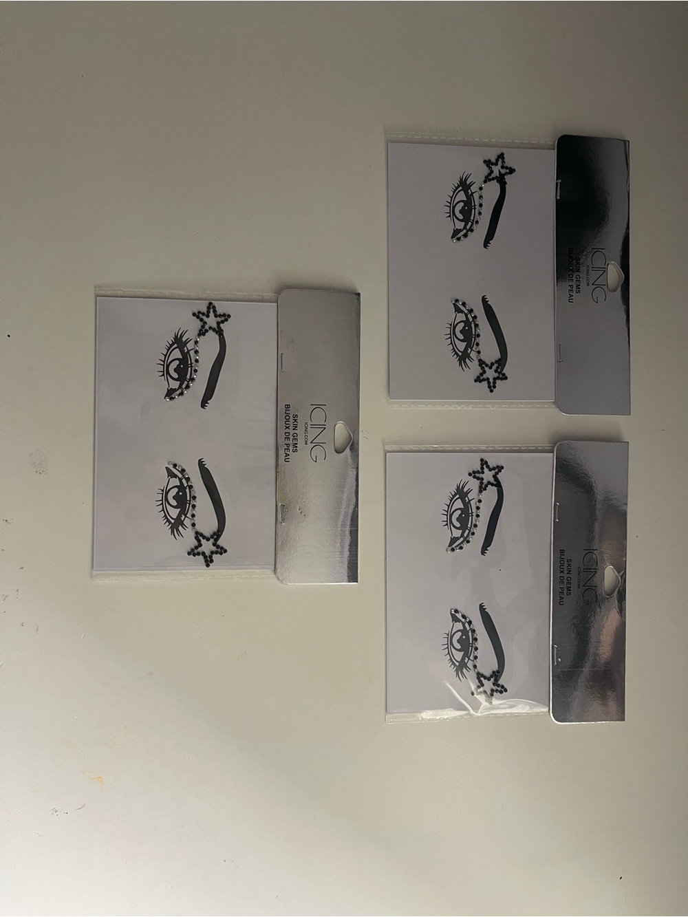 ICING Black Star Eye Stickers - Set of 3